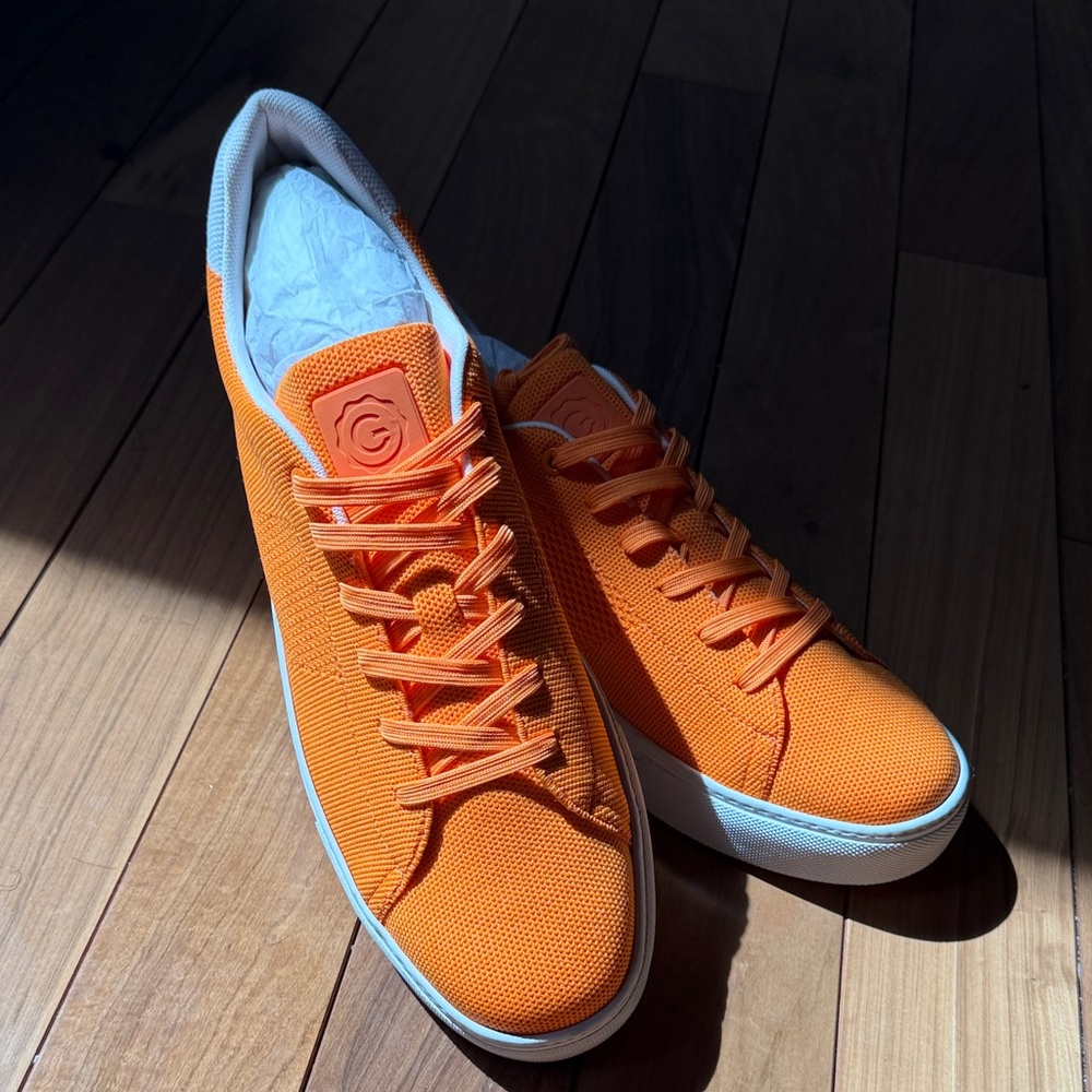 Greats Brooklyn Orange Canvas Sneakers **brand new**